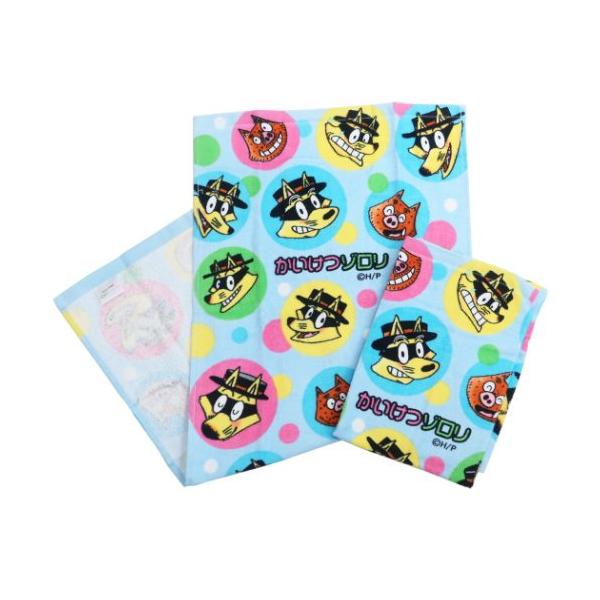 かいけつゾロリ　タオル　2枚セット かいけつゾロリ フェイスタオル プリント ロングタオル 2枚セット 大