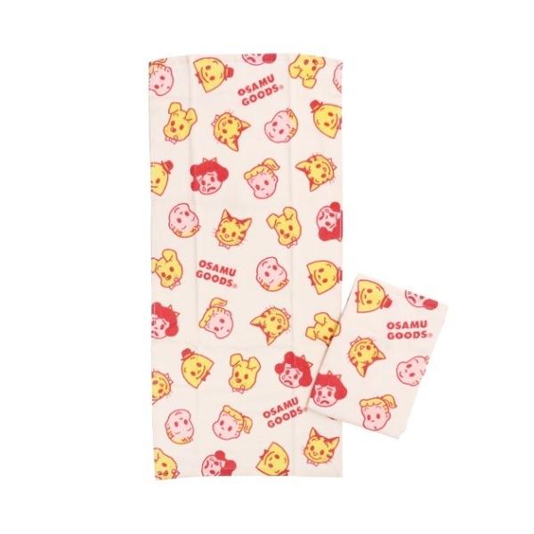 オサムグッズ キャラクター フェイスタオル プリント ロングタオル 2枚