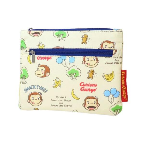 「コスメポーチその他」 おさるのジョージ 絵本キャラクター フラットポーチ 2段ポーチ おさるのジョージの可愛らしい新作マザー雑貨シリーズ 世界中で愛されている人気絵本[キュリアスジョージ/おさるのジョージ]のキュートなマザーバッグシリーズ...
