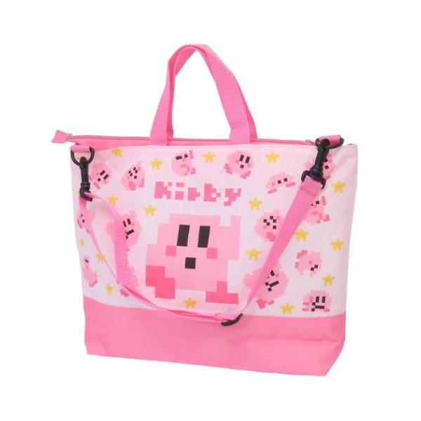 「レッスンバッグ キルトバッグ」 星のカービィx大図まこと グッズ レッスンバッグ キャラクター ファスナー2WAYトートバッグ ピンク 水をはじく撥水加工で汚れを防ぐ！ 大人気ゲーム[星のカービィ]のキュートなスクール雑貨シリーズこちらは...