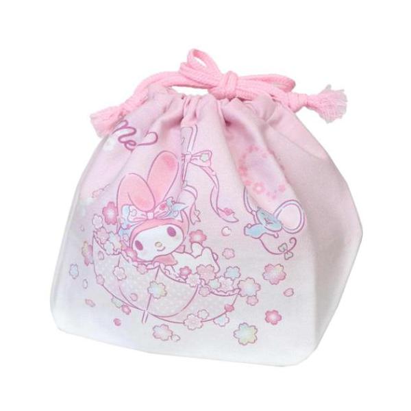 「ランチ巾着」 マイメロディ ランチ袋 ランチ巾着 ピンク サンリオ キャラクター お弁当を包むのに便利なランチ巾着ポーチ 大人気サンリオキャラクターのキュートな学童雑貨シリーズこちらはお弁当箱を入れるのにぴったりな[マチ付きランチ巾着]広...