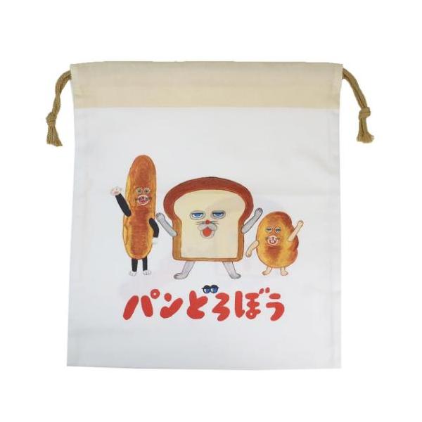 「巾着袋」 巾着L パンどろぼう 巾着袋 マルヨシ 体操服を入れたり旅行用などイロイロ使えるビッグ巾着 子供たちに大人気の絵本[パンどろぼう]のキュートな学童雑貨シリーズこちらはとっても可愛い[きんちゃく袋L]体操着と一緒にタオルも入れられ...