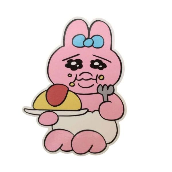 「ステッカー：キャラクター」 おぱんちゅうさぎ ミニデコステッカー ダイカットシール オムライス キャラクター おぱんちゅうさぎのかわいいグッズが登場 イラストレーター[可哀想に！]が描くSNSで人気の[おぱんちゅうさぎ]がグッズになって登...