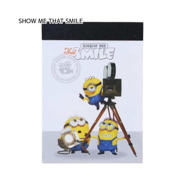 ミニオンズ＆モンスターズ メモ帳 メモミニ ミニミニメモ SHOW ME THAT SMILE ユニバーサル映画 カミオジャパン