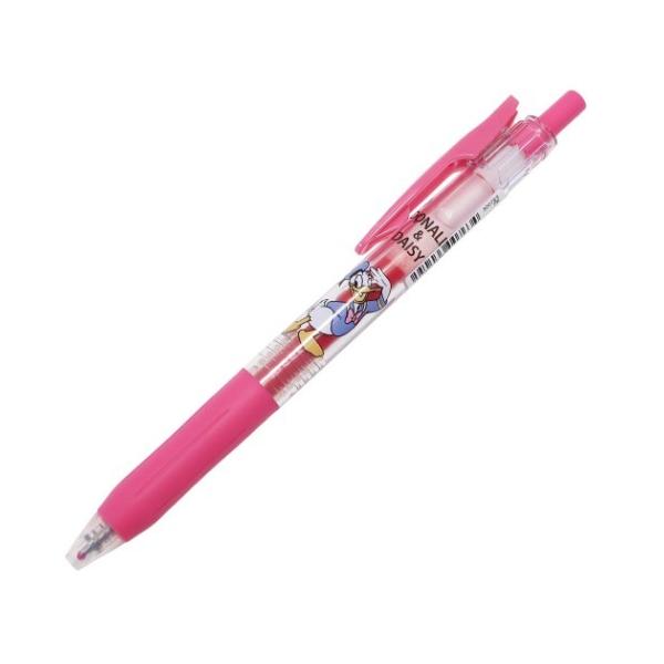 ドナルド＆デイジー ディズニー キャラクター サラサクリップ 0.5mm カラー ボールペン ピンク