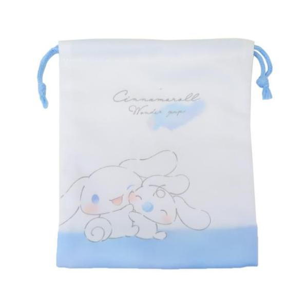 「巾着袋」 シナモロール グッズ 巾着袋 キャラクター マチ付き巾着 きんちゃくポーチ サンリオキャラクターのかわいいランチ雑貨シリーズ 入学 新学期にぴったりのキュートなランチ雑貨シリーズこちらはかわいい[マチ付き巾着袋]しわになりくくア...