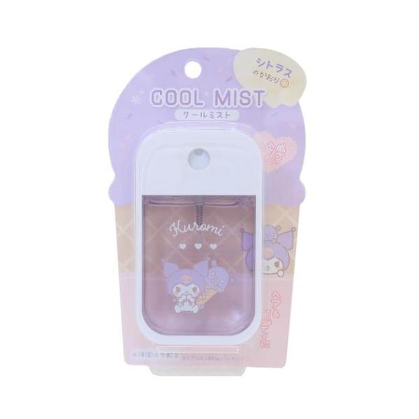 「コスメ雑貨」 クロミ グッズ フレグランス サンリオ キャラクター クールミスト ヘア＆ボディにふんわり香るひんやり冷感ミスト 大人気サンリオキャラクターグッズにまたまた可愛いNEWアイテムが登場こちらはお出かけ前にシュッと一吹きするだけ...