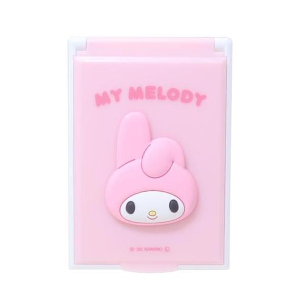 「手鏡」 マイメロディ サンリオ キャラクター 手鏡 ぷっくりカードミラーS 超ミニサイズでポーチにすっぽり収まるスタンド式ミラー 大人気サンリオキャラクターグッズにまたまた可愛いnewアイテム登場こちらは身だしなみの必需品[ミニスタンドミ...