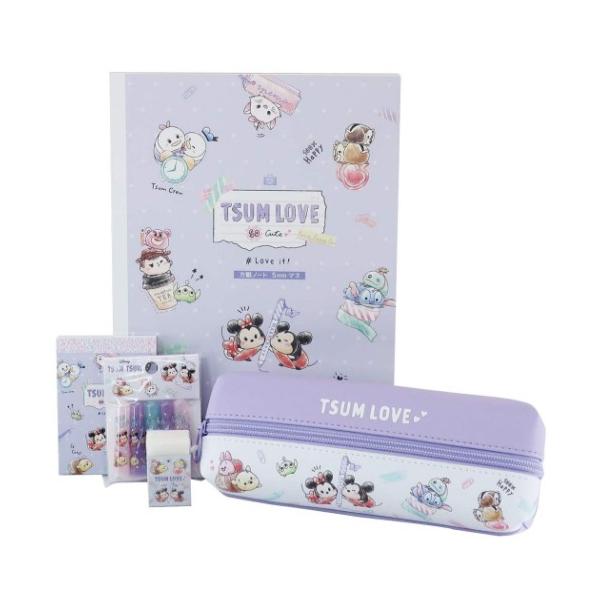 ディズニーツムツム ディズニー キャラクター 文房具セット 5点文具