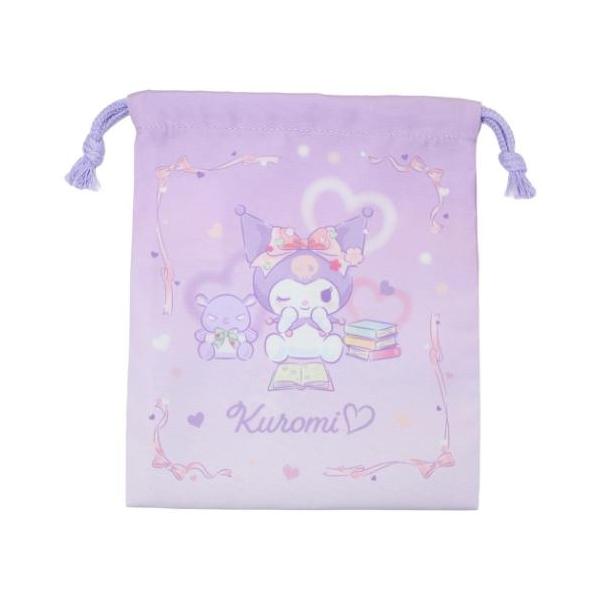 「巾着袋」 クロミ キャラクター 巾着袋 きんちゃくポーチS 幼稚園や小学校でのコップ袋や旅行用のポーチとして大活躍 大人気サンリオキャラクターのスクール雑貨シリーズこちらは小物を入れたりしておくのに便利な[きんちゃく袋]キッズ用のお弁当や...