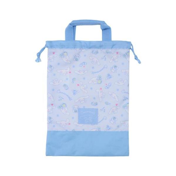 「シューズバッグ」 シナモロール サンリオ キャラクター シューズバッグ シューズケース 新入学の準備はお済みですか？可愛い雑貨で揃えちゃおう 大人気サンリオキャラクターのスクール雑貨シリーズこちらは定番人気アイテム[シューズケース]巾着タ...