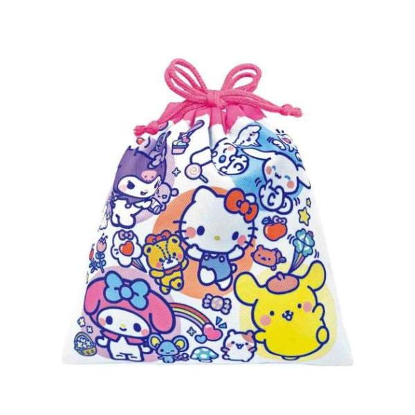 「食玩 お菓子」 お菓子 サンリオキャラクターズ チョコレート巾着 サンリオ クランチチョコ 4個入り 義理チョコ 友チョコ 自分チョコ 友チョコ、義理チョコ、自分チョコ、世話チョコにも HAPPY VALENTINE'S DAYサンリオキ...