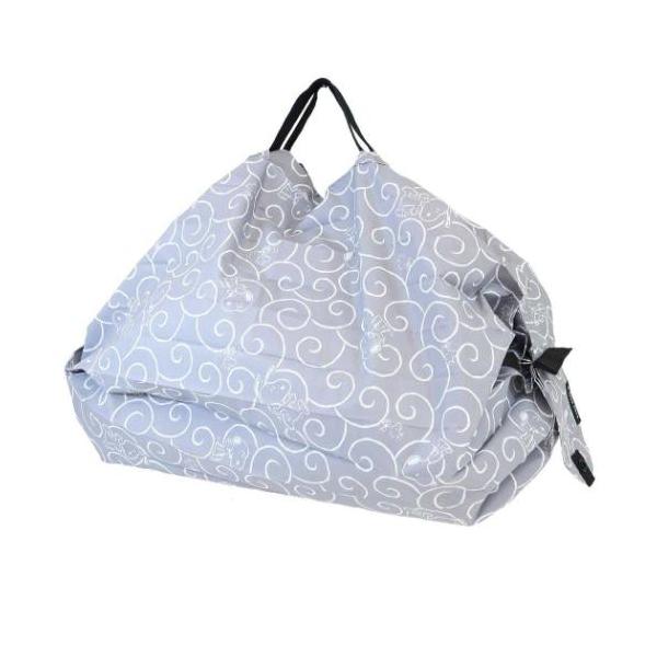 スヌーピー エコバッグ シュパットバッグ shupatto bag Mサイズ GY 唐草 ピーナッツ マリモクラフト