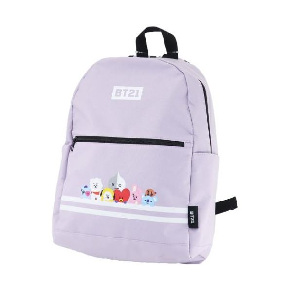 BT21 - 【BTS・BT21】ACTIVE バッグパック&マフラー&ハット(3点セット) BT21 リュック デイパック LINE FRIENDS パープル C バック