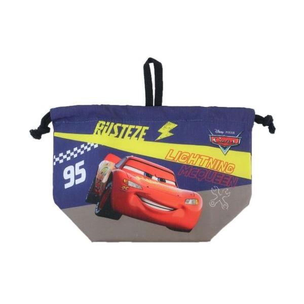 「ランチ巾着」 カーズ ディズニー キャラクター ランチ巾着 マチ付きお弁当きんちゃくポーチ ゴーゴーレース 約12cmの底マチでいろんなお弁当箱や小物が入る 男の子大好き[Cars/カーズ]グッズにまたまた可愛いnewアイテム登場こちらは...