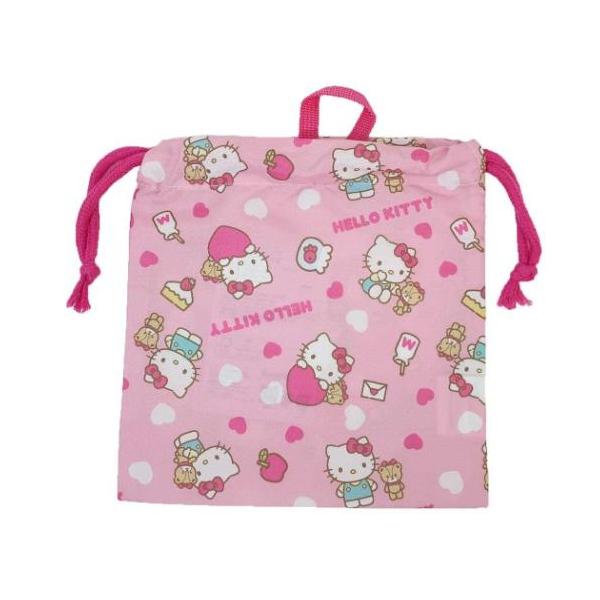 「巾着袋」 ハローキティ 巾着S サンリオ 巾着袋 キャラクター ポップレッドハート 幼稚園や小学校でのコップ袋や旅行用のポーチとして大活躍 大人気サンリオキャラクターグッズにまたまた可愛いnewアイテム登場こちらは小物を入れたりしておくの...