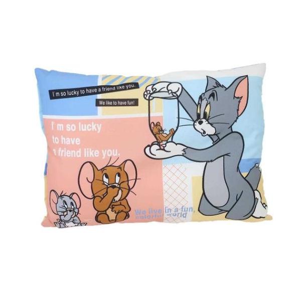 「枕」 トムとジェリー 子供用まくら ジュニア枕 カラフルワールド ワーナーブラザース 丸眞 大好きなキャラクターと一緒に眠ろう 大人気トム＆ジェリーグッズにまたまた可愛いNEWアイテム登場こちらはキッズたち大喜び間違いなしのかわいいジュニ...