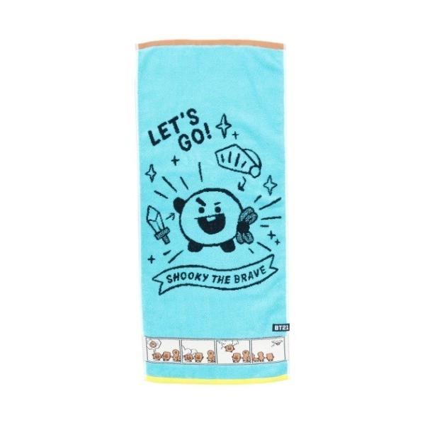 キャラクタータオル(ロング) BT21 キャラクター フェイスタオル 制菌 ジャガード ロングタオル