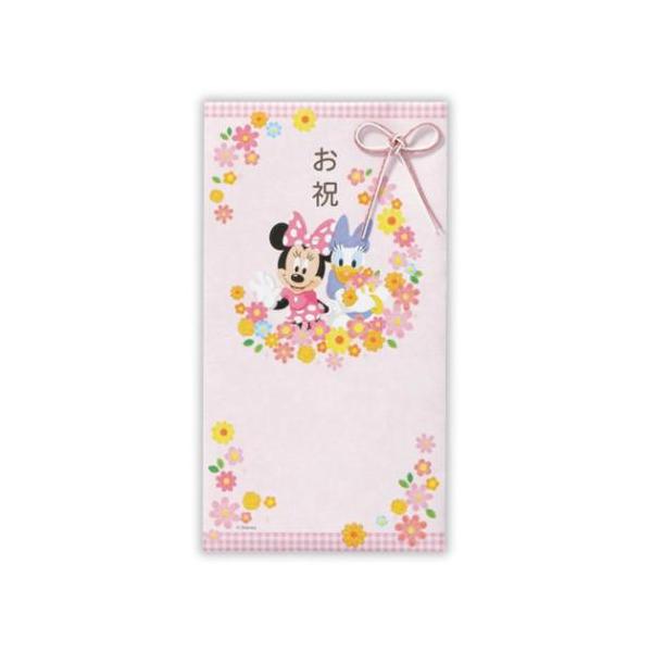 「熨斗袋」 ミニーマウス＆デイジーダック 祝儀袋 御祝 たとう DNお祝ミニー花飾り2 ディズニー 素敵なご祝儀袋に気持ちを込めて こちらは入園祝い、入学祝い、誕生日祝いなどお子様に贈る時におすすめな[御祝袋]ミニーと仲間がお祝いしてくれて...
