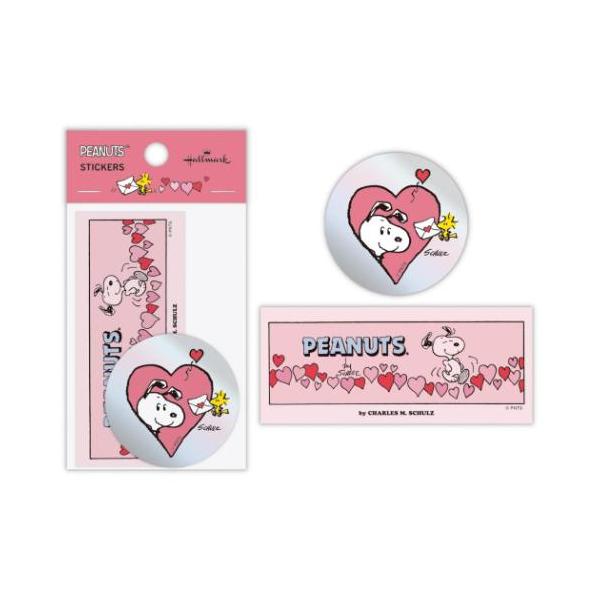 「ステッカー：キャラクター」 スヌーピー シール ステッカー キャラクター Happiness is Red POST ピーナッツ キャラクター オーロラと透明、選べる2タイプ！ 「Happiness is Red　スヌーピーの身の回りにあ...