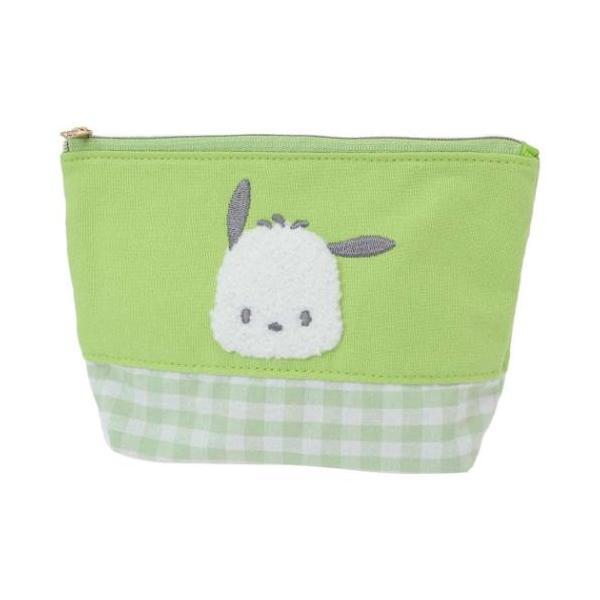 「コスメポーチその他」 ポチャッコ 化粧ポーチ コスメポーチ ギンガム サガラ サンリオ キャンバス生地とギンガムチェックの組み合わせがキュート 大人気サンリオキャラクターグッズにまたまた可愛いnewアイテム登場こちらは定番人気アイテム[船...
