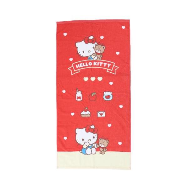 「バスタオル」 ハローキティ プリントビッグタオル サンリオ バスタオル キャラクター いつもいっしょ コットンで柔らかな手触り＆吸水もバツグン 大人気サンリオキャラクターグッズにまたまた可愛いnewアイテム登場こちらはお風呂 プールなど大...