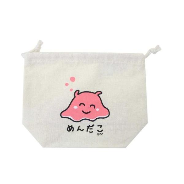おえかきさんシリーズ おもしろ雑貨 巾着袋 マチ付きキンチャク めんだこさん
