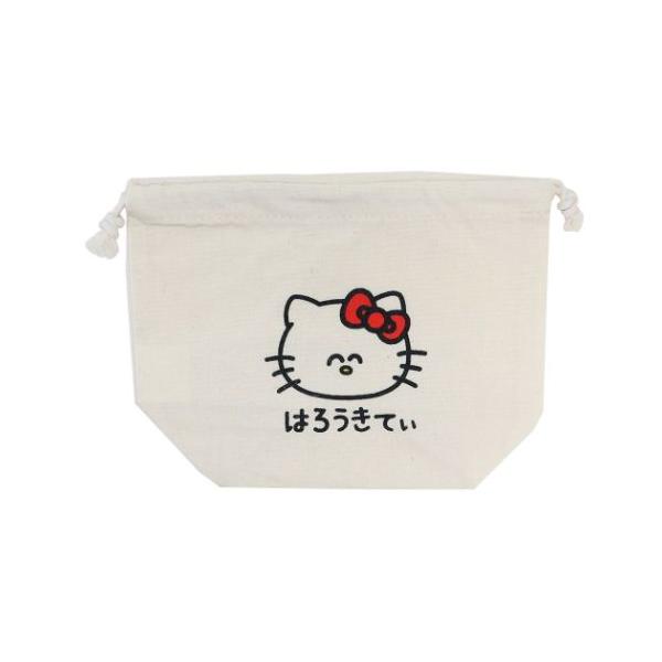 ハローキティ キャラクター 巾着袋 マチ付ききんちゃくポーチ おえかきさんxサンリオキャラクターズ サンリオ