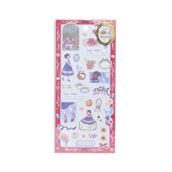 「その他シール」 シールシート リトルメロウブックスステッカー スノーホワイト クーリア 童話の世界をテーマにした心ときめくシール 見て楽しめるデコレーションシールシリーズこちらはかわいい[シールシート]手帳や日記、お手紙に貼るなどいろいろ...