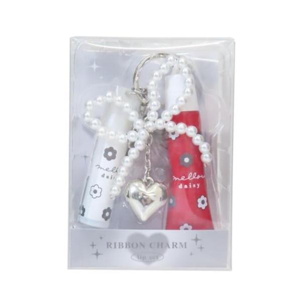 「コスメ雑貨」 コスメ雑貨 リボンチャームリップセット グレー クーリア カバンに付けて持ち歩けるキュートなリップ 毎日が楽しくなるキュートなZAKKAシリーズこちらはかわいい[リボンチャームリップセット]流行りのジャラジャラチャームと可愛...
