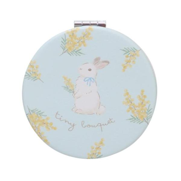 「手鏡」 ミラー タイニーブーケ 手鏡 クーリア うさぎ 持ち歩きたくなるほわっと春らしいミモザxアニマル柄のアイテム 毎日が楽しくなるキュートなZAKKAシリーズこちらはコンパクトでコスメポーチにも入れやすい[サークルミラー]アイメイクな...