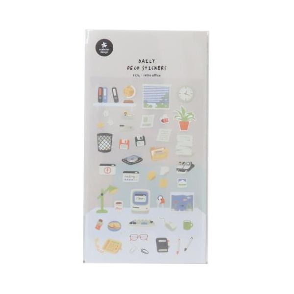「その他シール」 シールシート スワテリエステッカー retro office S＆C 手帳やノートを可愛くデコレーションしちゃおう 毎日が楽しくなるキュートなZAKKAシリーズ手帳やノート、アルバムなどのステーショナリーに貼って可愛い[ス...