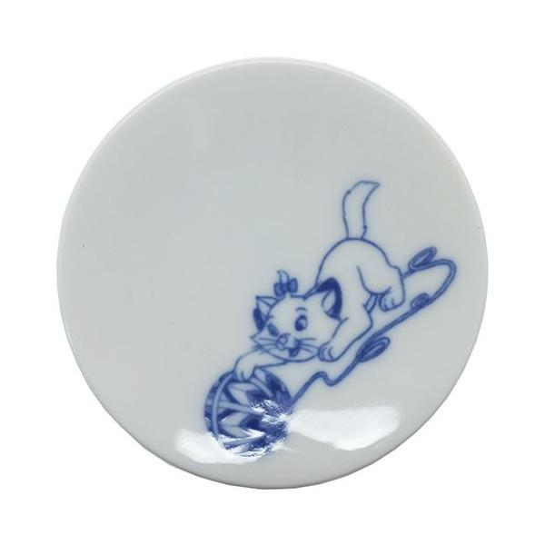 ミニ小皿 おしゃれキャット マリー 陶磁器製豆皿 ディズニー Disney 三郷陶器 直径約90mm 小粋染付