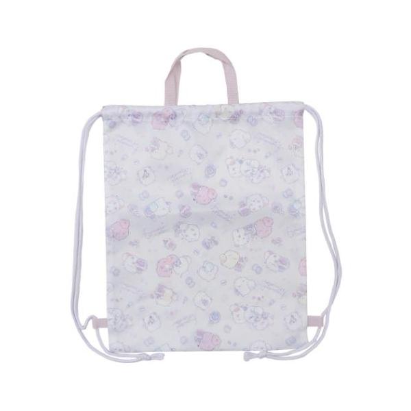 「ナップサック」 総柄ナップサック ふんわりねころん ナップサック 粧美堂 新入学 体操服かばんや塾や習い事のサブバッグにぴったり ふんわりねころんのスクール雑貨シリーズこちらは毎日の体操服入れにぴったりの[ナップサック]トートバッグとして...