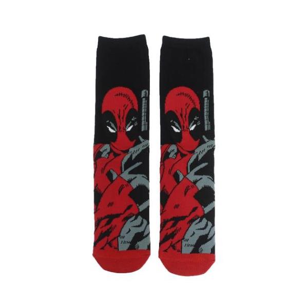 デッドプール 女性用靴下 レディースハイソックス スタンダード BK MARVEL スモールプラネット 爆買