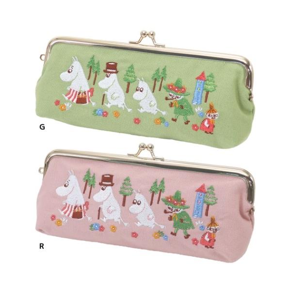 MOOMIN（ムーミン） がま口 刺繍 ペンケース 筆箱 ペールカラー 北欧