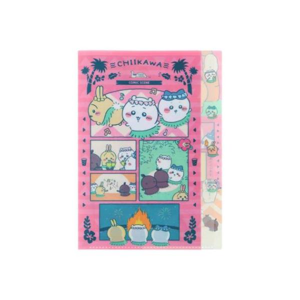 映画ちいかわ 人魚の島のひみつ ポケットファイル ダイカットクリアファイル5P A4 観光 サンスター文具