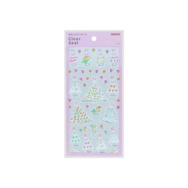 わたしのワンピース シールシート クリアぷっくりシール 2 ピンク サンスター文具