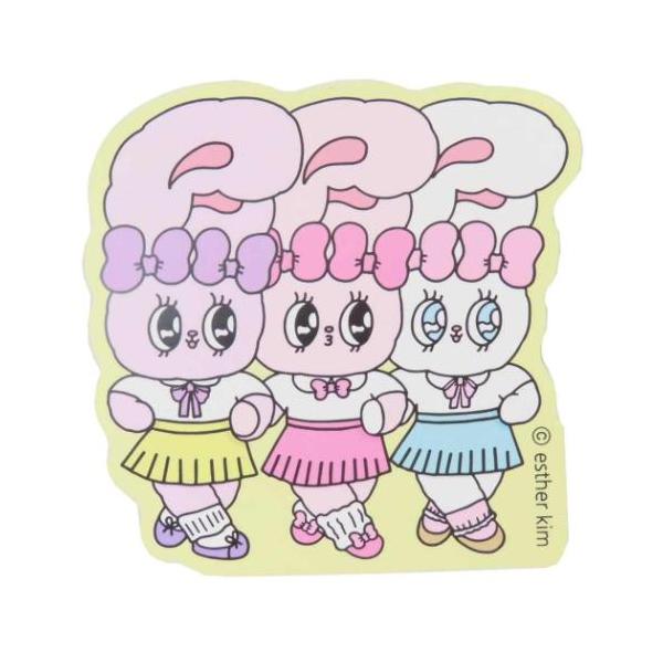 「ステッカー：キャラクター」 エスターバニー グッズ ダイカットシール キャラクター ステッカー 集合 スマホに入れたりノートに貼るとかわいい EstherKim氏がデザインしたPOPでキッチュなウサギのキャラクター[エスターバニー]グッズ...