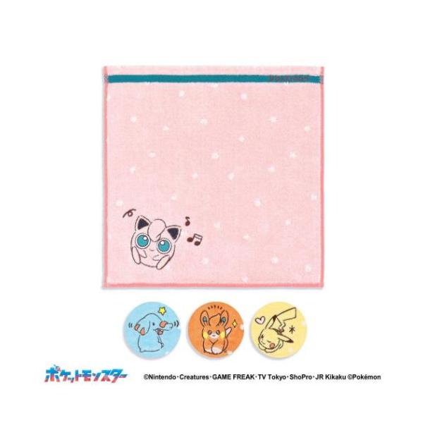 ポケットモンスター ポケモン キャラクター ミニタオル タオルハンカチ マルチドット
