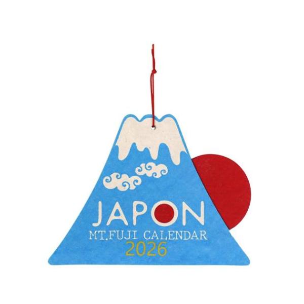 「アート」 2026Calendar シェイプカレンダー フジサン 壁掛けカレンダー2026年 トモコーポレーション ヒマラヤのぬくもりをあなたの手に。手漉きロクタ紙カレンダー ネパールの手漉き紙を使ったハンドペイントのカレンダー。心つかま...