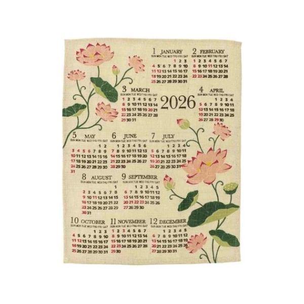 「アート」 壁掛けカレンダー2026年 ジュートカレンダー ガーデンロータス 2026Calendar トモコーポレーション BLEACH 天然素材ジュートを活かしたスクリーンプリントカレンダー ポスターとしてもおすすめ。インテリアになるジ...