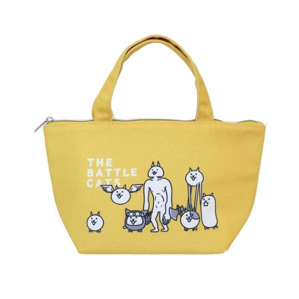 「ランチトート」 ランチトート にゃんこ大戦争 保冷帆布ランチバッグ イエロー お弁当かばん お弁当の持ち運びにぴったり 大人気アプリゲーム[にゃんこ大戦争]グッズにまたまた可愛いnewアイテム登場こちらはお弁当箱カバンにぴったりな[保冷ト...