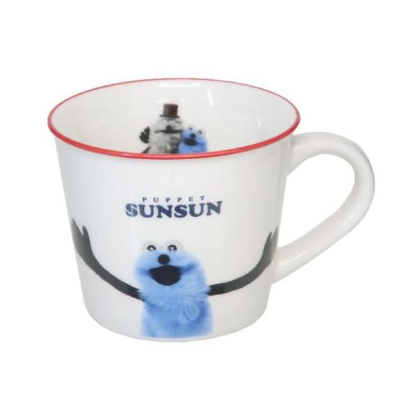 「マグカップ」 マグカップ パペットスンスン カラーラインマグ PUPPET SUNSUN アップ プレゼント ギフト フチのカラーラインがおしゃれ SNSで人気のキャラクター[パペットスンスン]がグッズになって登場こちらはブレイクタイムに...