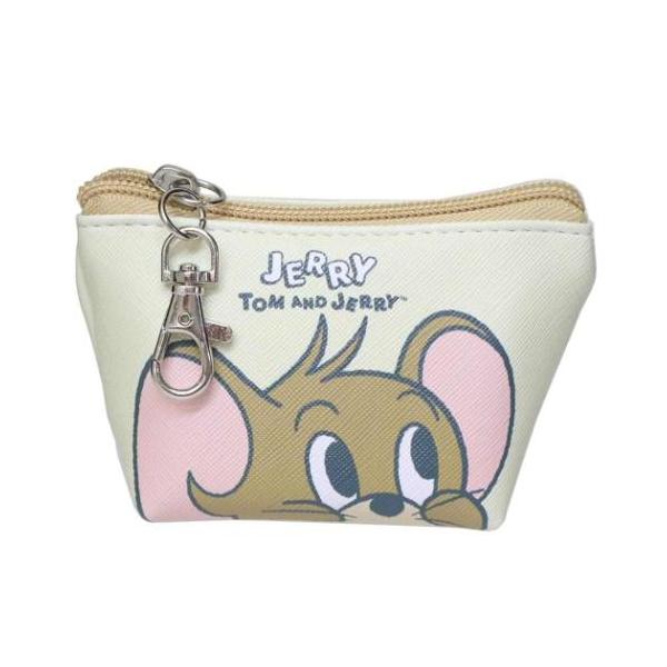 「ミニポーチ クリアポーチ」 トムとジェリー グッズ ミニポーチ キャラクター 三角ミニポーチ JR ジェリー イヤホンやリップ、目薬など小物の収納に便利 大人気トム＆ジェリーグッズにまたまた可愛いnewアイテム登場こちらはイヤホン、リップ...
