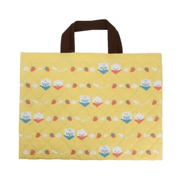 「レッスンバッグ キルトバッグ」 しろくまきょうだい レッスンバッグ おけいこバッグ 総柄 YE 新入学 キルティング素材のママの手作り風バッグで通園通学もバッチリ 大人気絵本[しろくまきょうだい]のキュートな学童雑貨シリーズこちらは定番ア...