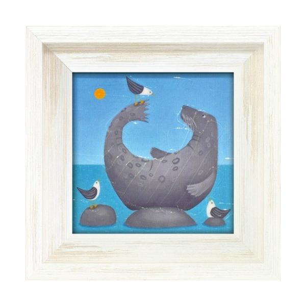 動物画 アリサ・ブラック ボーン トゥ フィッシュ AB-04501 24x24cm