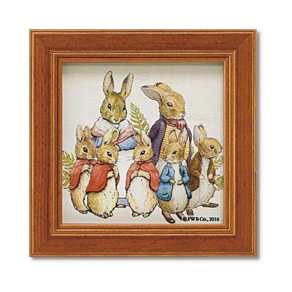 ピーターラビット ミニ アート ピーターとベンジャミンとファミリー グッズ 額付 ポスター インテリア ユーパワー 12×12cm