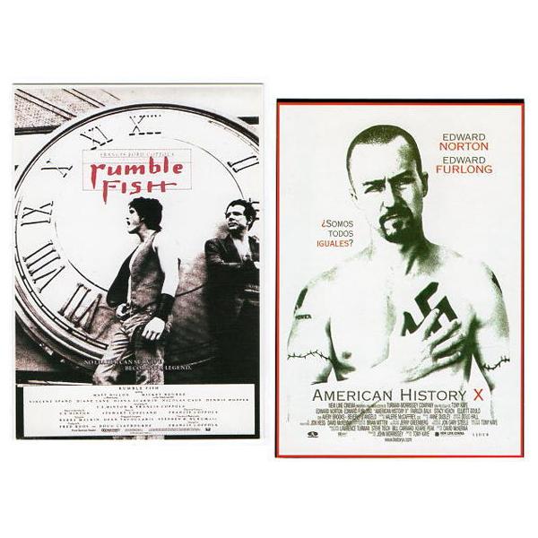 アメリカン・ヒストリーX』『ランブルフィッシュ』ポストカード