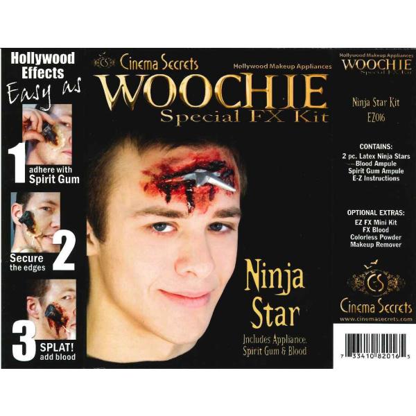 手裏剣が刺さった特殊メイクキット EZ016｜傷,怪我,傷跡,大怪我,顔の傷